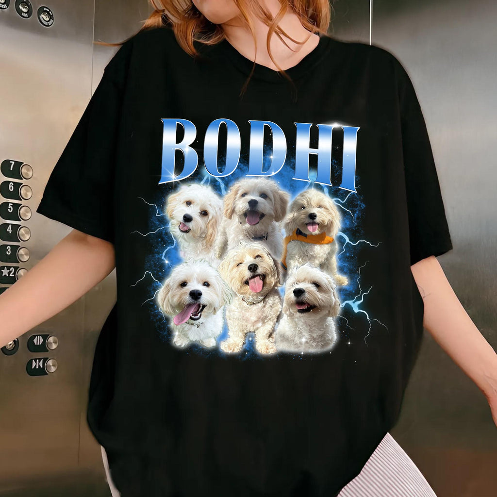 Custom Bootleg Shirt, Custom Pet Shirt, Custom Dog Shirt, Dog Remembrance Gift, Birthday Gift, Vintage Graphic 90s Shirt,Personalized Shirt