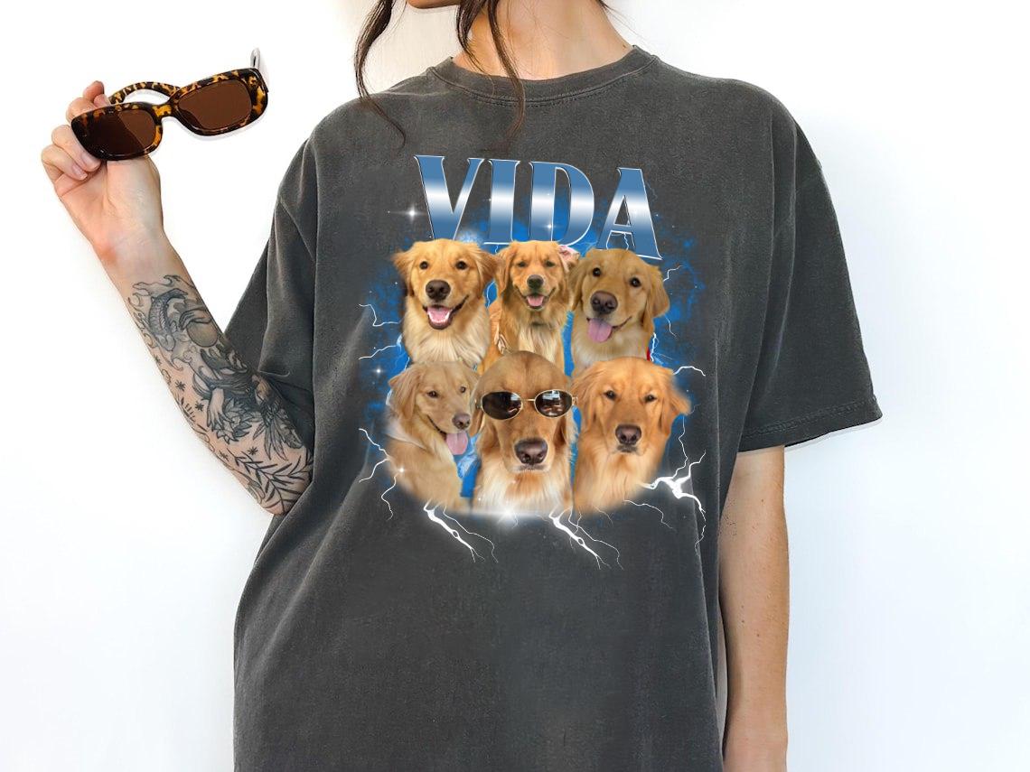 Personalize Bootleg Tee, Dog shirt, Pet Shirt, Bootleg Shirt, Custom Photo Tee Dog, Personalized Birthday Bootleg Gifts, Gifts for Mom Dad