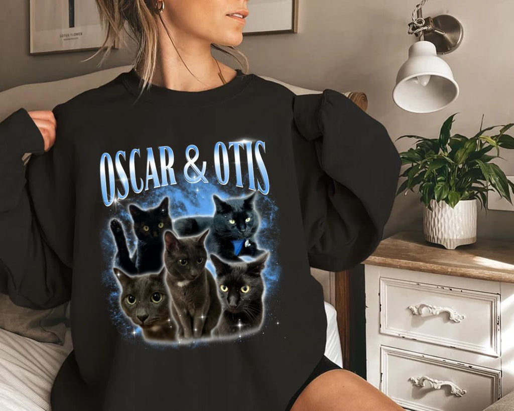 Custom Bootleg Rap Shirt, Vintage Pet Shirt, Custom Pet Dog Sweatshirt, Personalized Pet Shirt, Custom Photo Vintage 90s Graphic