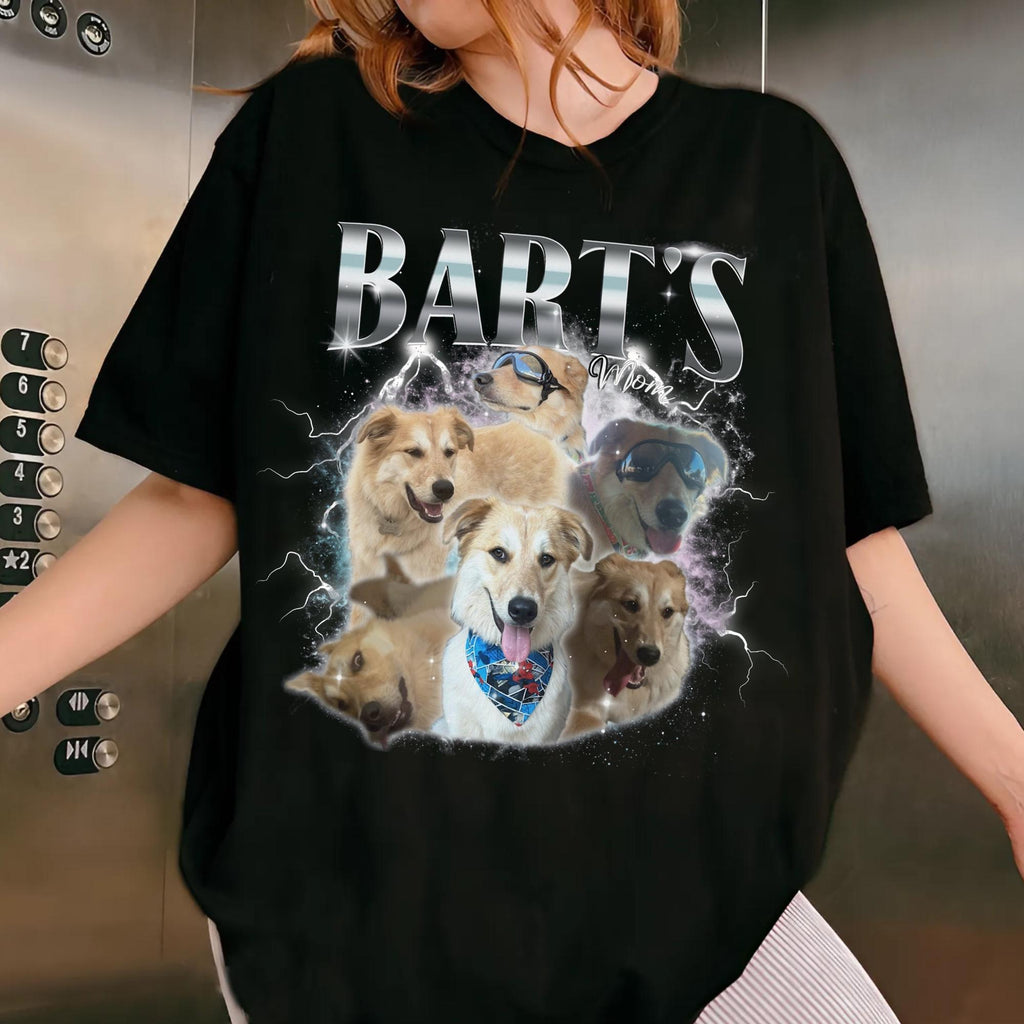 Custom Vintage Pet TShirt, Pet Photo + Name Custom Dog Shirt, Personalized Shirt, Custom Shirts for Humans Cat Shirt 90s Tee, Birthday Gift