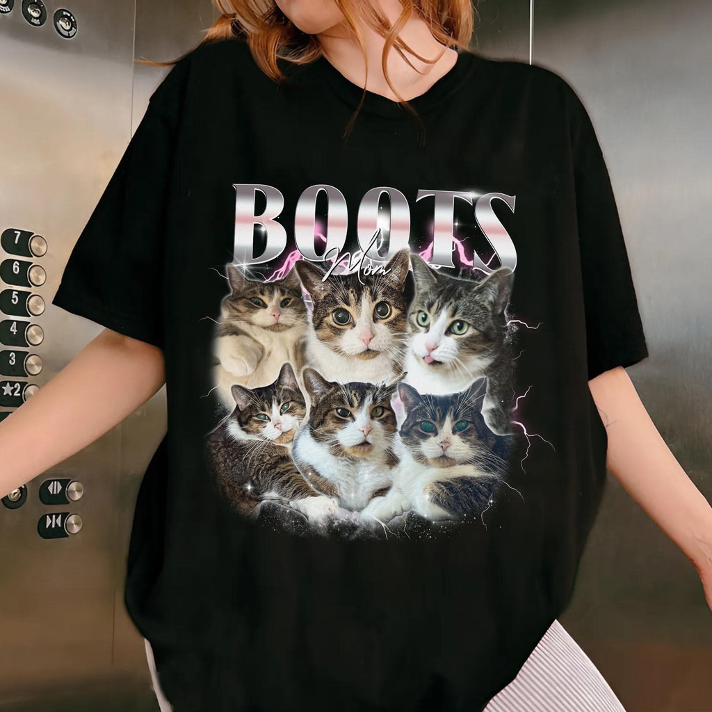 Custom Vintage Pet TShirt, Pet Photo + Name Custom Dog Shirt, Personalized Shirt, Custom Shirts for Humans Cat Shirt 90s Tee, Birthday Gift