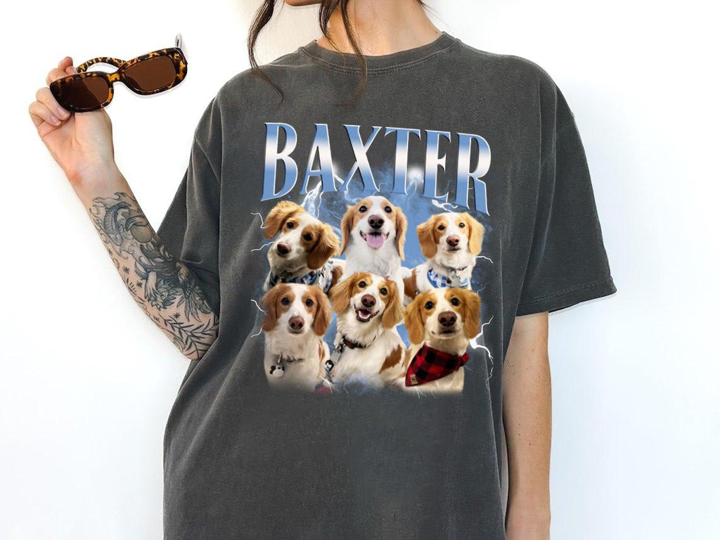 Personalize Bootleg Tee, Dog shirt, Pet Shirt, Bootleg Shirt, Custom Photo Tee Dog, Personalized Birthday Bootleg Gifts, Gifts for Mom Dad
