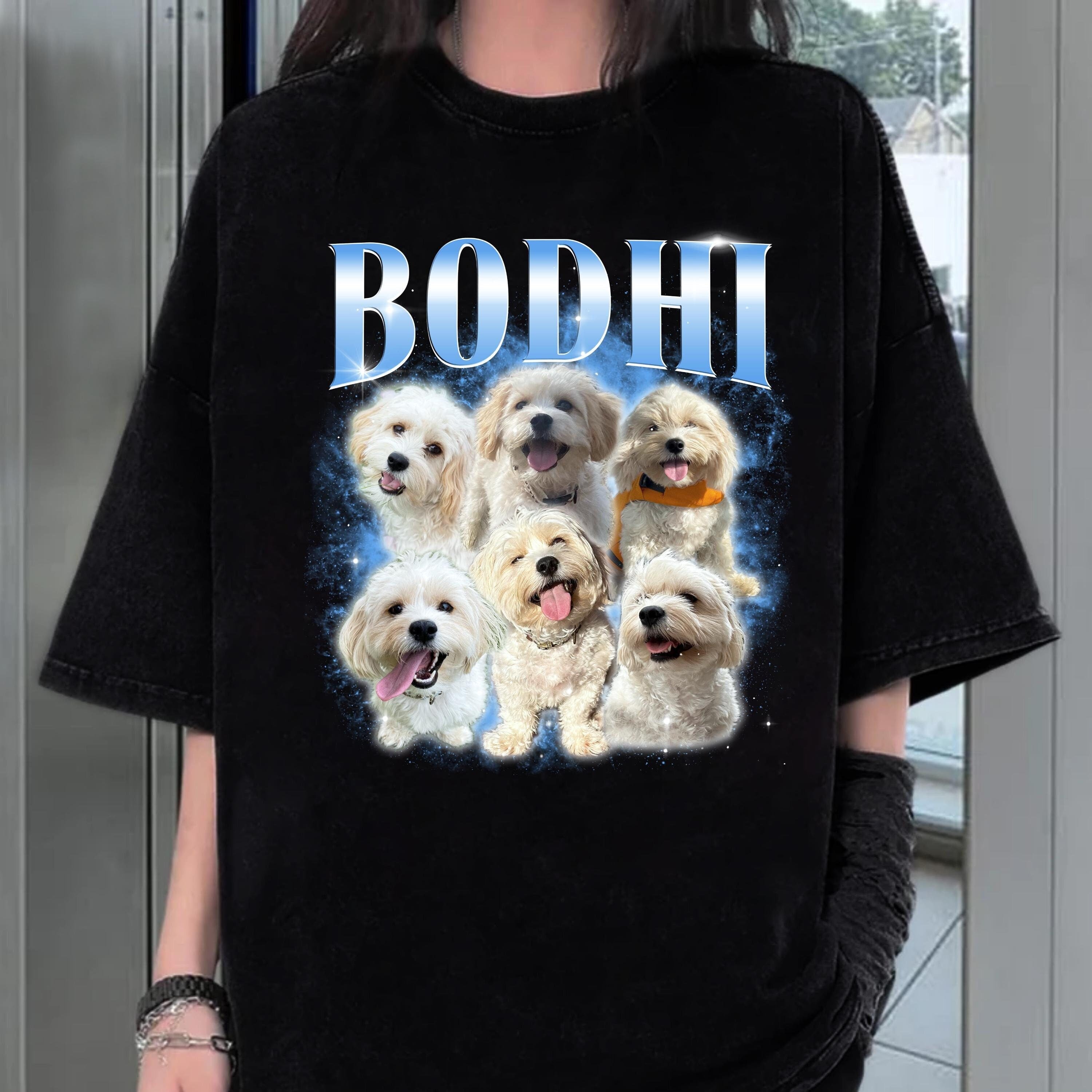 Personalize Bootleg Tee, Dog shirt, Pet Shirt, Bootleg Shirt, Custom Photo Tee Dog, Personalized Birthday Bootleg Gifts, Gifts for Mom Dad