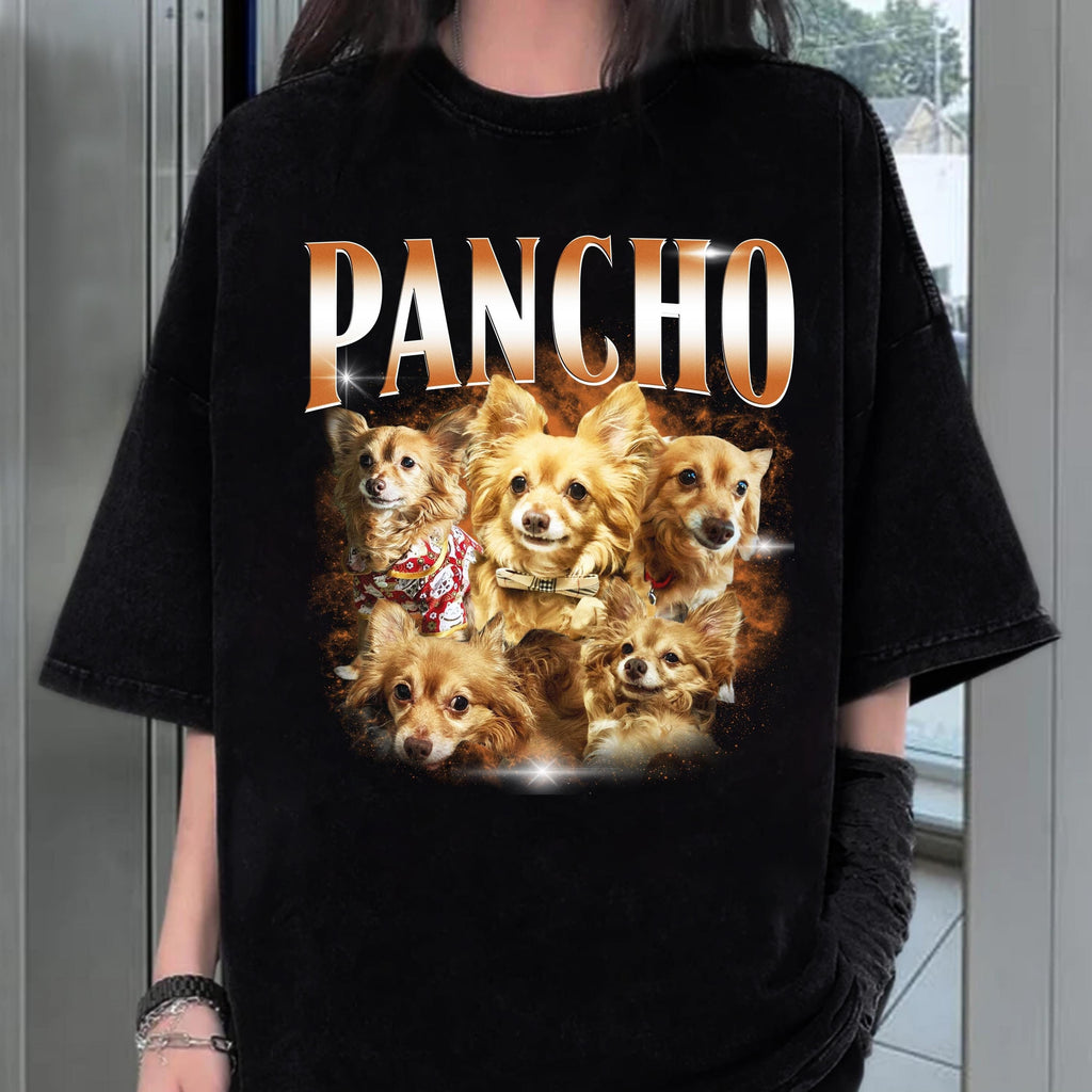 Custom Vintage Pet TShirt, Pet Photo + Name Custom Dog Shirt, Personalized Shirt, Custom Shirts for Humans Cat Shirt 90s Tee, Birthday Gift