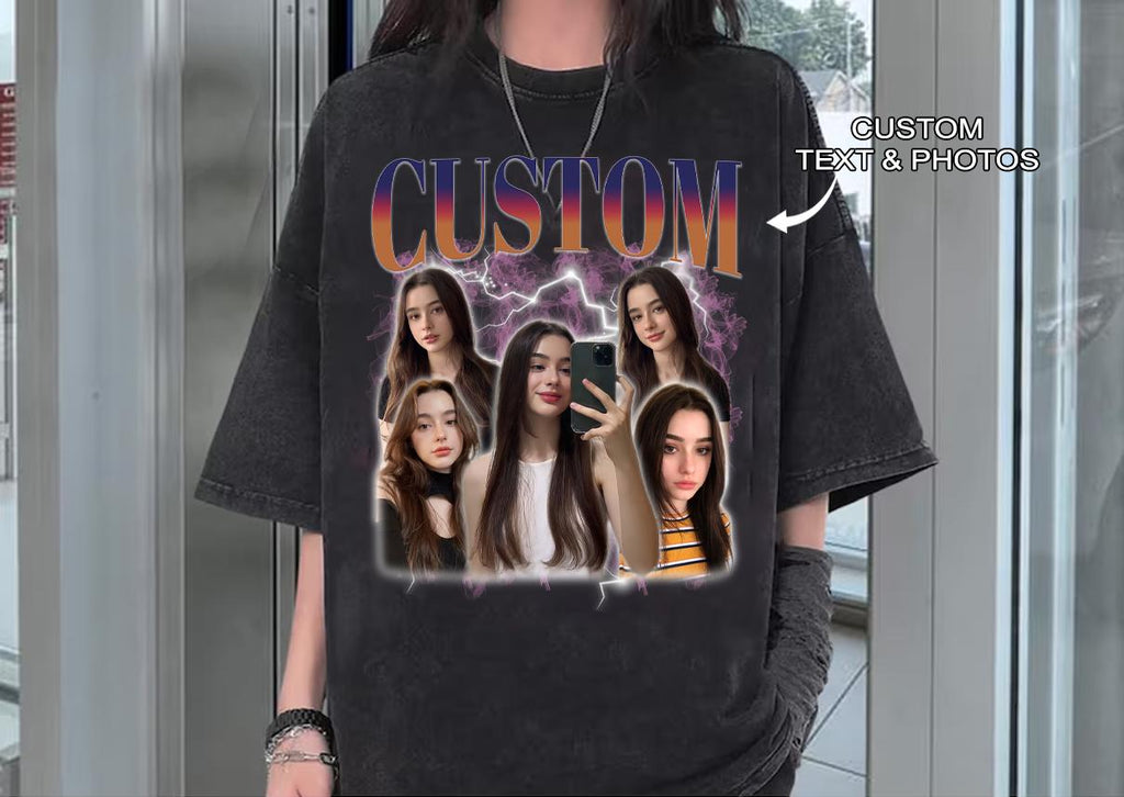 Custom Your Own Bootleg Tee, Custom Bootleg, Custom Your Photo, Insert Your Design, Retro Custom Bootleg Rap Tee, Vintage Graphic 90s Tshirt