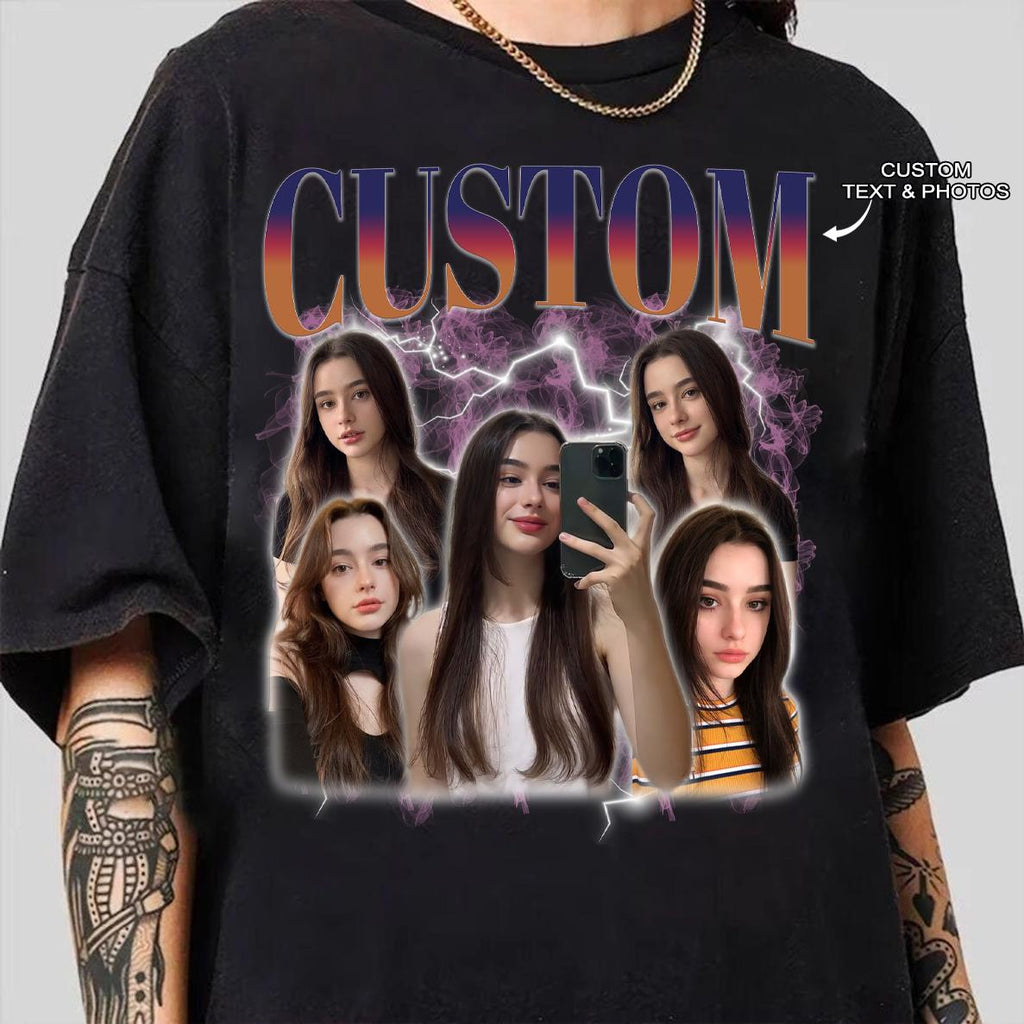 Custom Your Own Bootleg Tee, Custom Bootleg, Custom Your Photo, Insert Your Design, Retro Custom Bootleg Rap Tee, Vintage Graphic 90s Tshirt