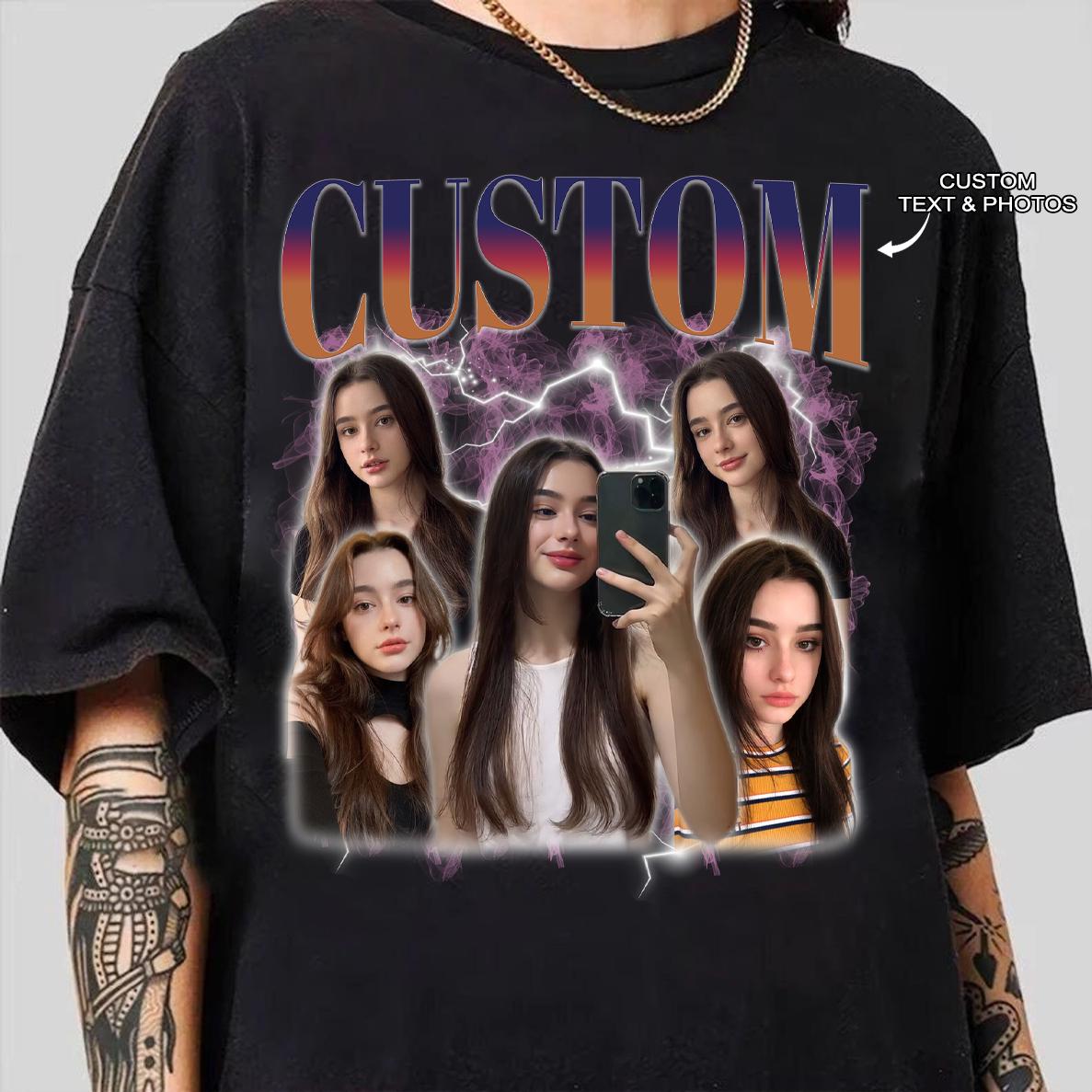 Custom Your Own Bootleg Tee, Custom Bootleg, Custom Your Photo, Insert Your Design, Retro Custom Bootleg Rap Tee, Vintage Graphic 90s Tshirt