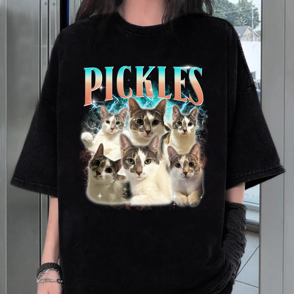 Custom Vintage Pet Shirt - Personalized Dog Bootleg Rap Tee, Dog Lover Apparel, Custom Pet Face Design, Retro 90s Graphic T-Shirt