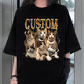 Personalized Cat Bootleg Rap Tee, Custom Vintage Pet Shirt - Retro 90s Graphic T-Shirt, Cat Lover Apparel, Custom Pet Face Design