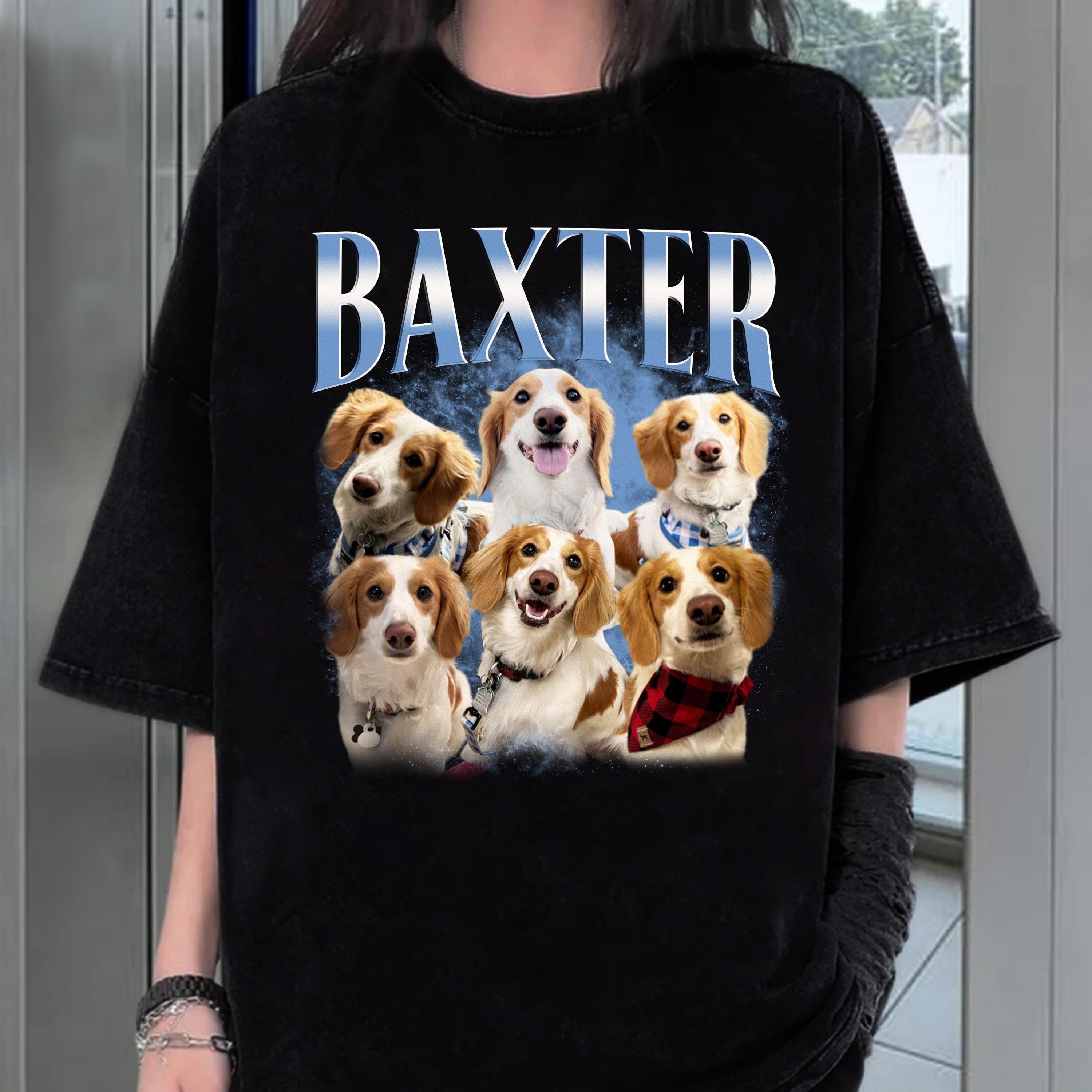 Pet Photo + Name Custom Cat Shirt, Personalized Shirt, Custom Shirts for Humans Cat Shirt 90's Tee, Custom Vintage Pet Shirt, Custom Bootleg