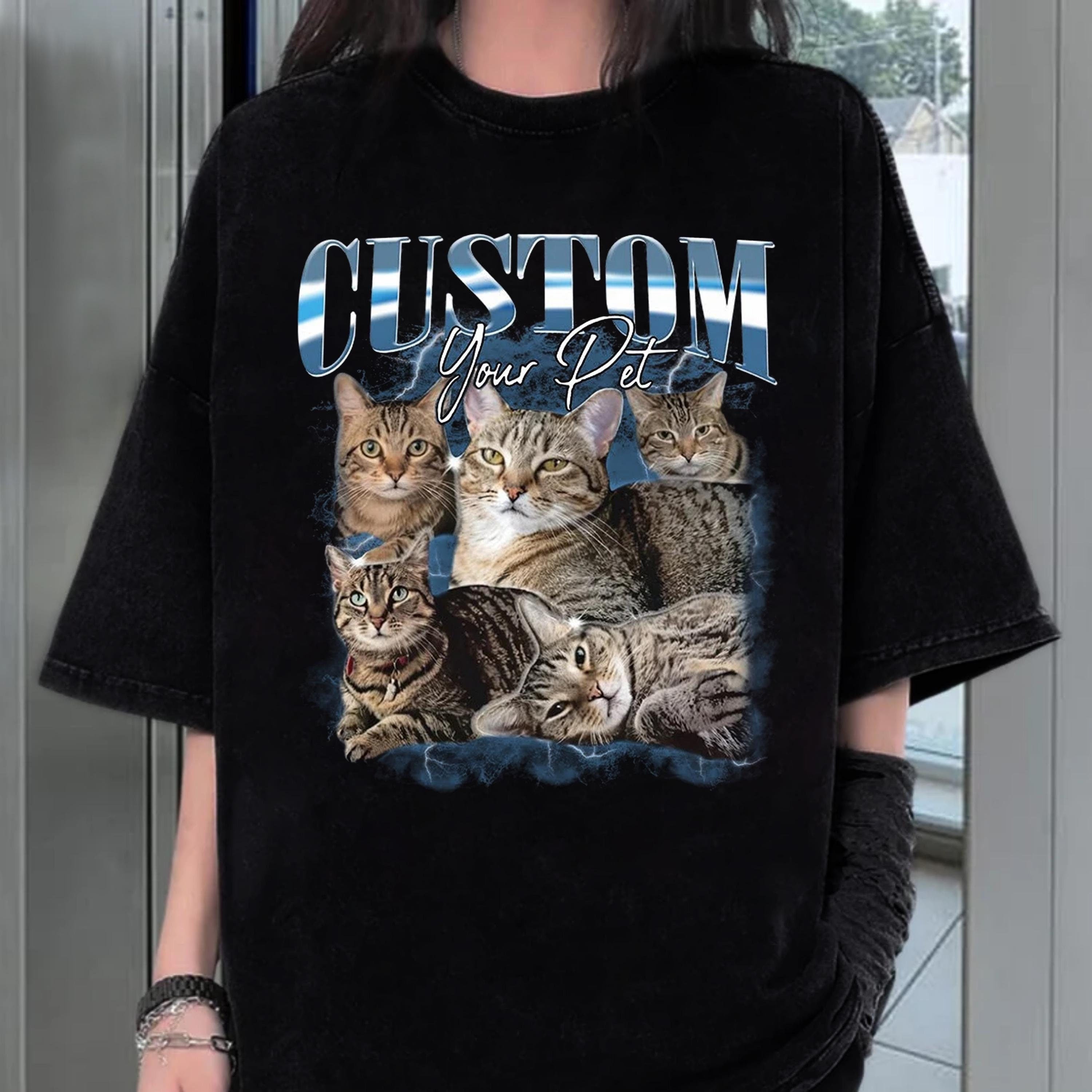 Custom Pet Bootleg Shirt, Custom Retro Cat Bootleg Shirt, Custom Photo Shirt, CUSTOM Your Own Bootleg Idea Here, Pet Shirt, Cat Mom Gift