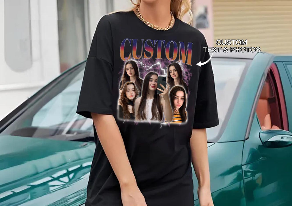 Custom Your Own Bootleg Tee, Custom Bootleg, Custom Your Photo, Insert Your Design, Retro Custom Bootleg Rap Tee, Vintage Graphic 90s Tshirt