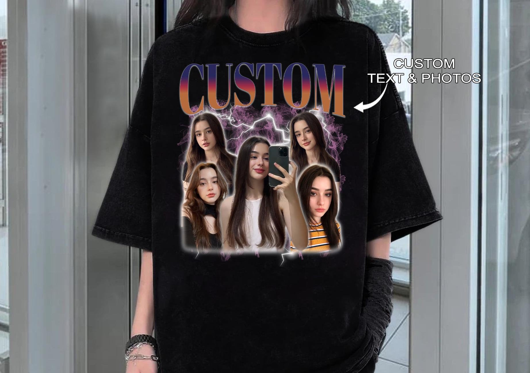 Custom Your Own Bootleg Tee, Custom Bootleg, Custom Your Photo, Insert Your Design, Retro Custom Bootleg Rap Tee, Vintage Graphic 90s Tshirt