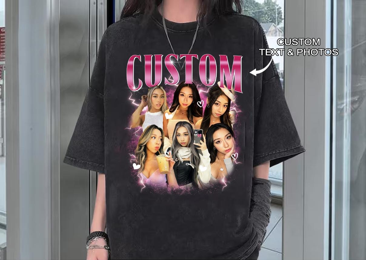 Custom Girlfriend T-Shirt, Custom 90s Shirt With Girlfriend Face Photo Vintage Shirts, Vintage Graphic Wife Shirt, Valentine Gifts For Him