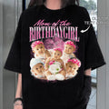 Mom Of The Birthday Girl Custom Shirt, Custom Birthday Photo Collage Shirt, Matching Family Personalized Bootleg Birthday Party
