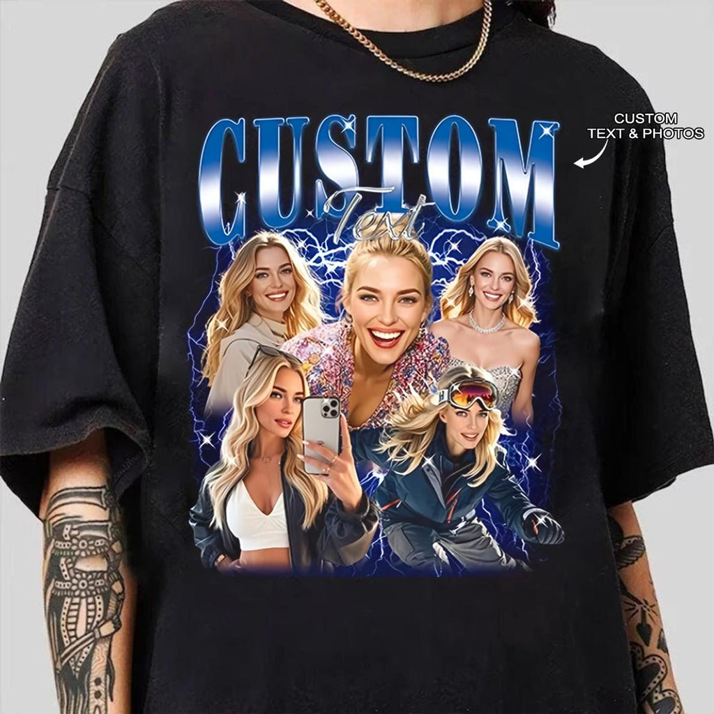 Custom Your Own Bootleg Tee, Retro Custom Bootleg Rap Tee, Custom Bootleg, Vintage Graphic 90s Tshirt, Custom Your Photo, Insert Your Design