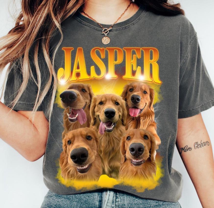 Funny Pet Custom Vintage Shirt, Pet Family Tee, Dog Personalize Bootleg, Pet Lover Shirt, Father's Day Gift, Dog Dad Shirt, Multi Pet Shirt