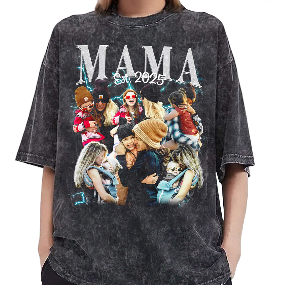 Personalized Comfort Colors Mother's Day Shirt, Custom Bootleg, Custom Photo Shirt, Personalized Gift, Mothers Day Gift, Gift for Mom