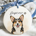 Custom Memorial Keepsake: Personalized Watercolor Pet Photo Ornament