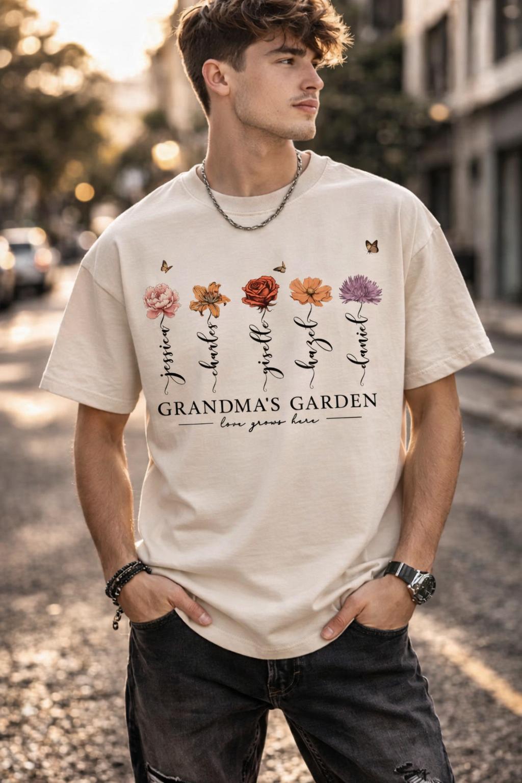 Custom Grammy’s Garden Gift for Mom, Personalized Name for Grandma, Mother’s Day Gift