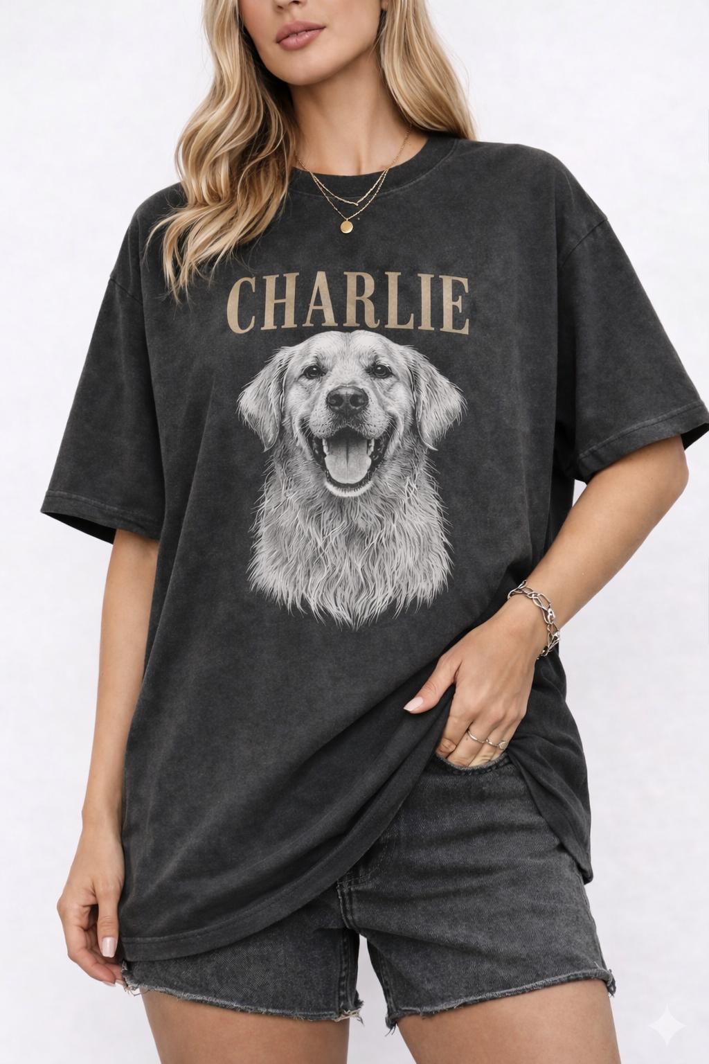 Personalized Pet Name Shirt, Comfort Colors Pet Tee, Dog Lover Gift, Cat Mom Gift