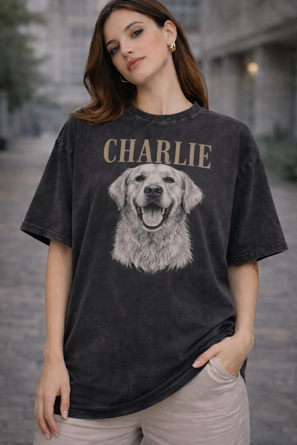Personalized Pet Name Shirt, Comfort Colors Pet Tee, Dog Lover Gift, Cat Mom Gift