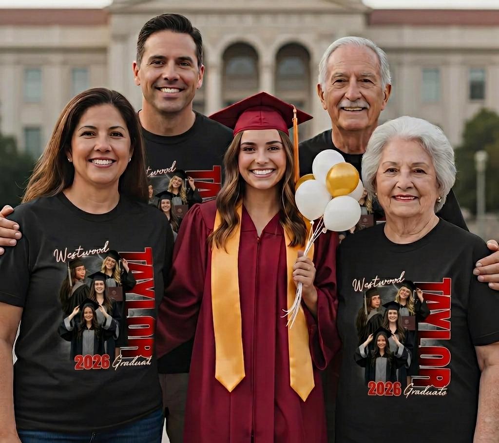 Personalized Graduation Shirt 2026, Custom Bootleg Graduation Gift Idea, Class of 2026 Gift, Family Bootleg Graphic Shirt