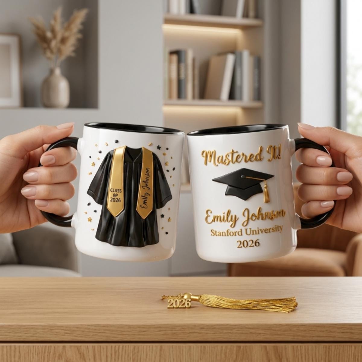 Custom Name Graduation Mug 2026, Mastered It Grad Coffee Mug, Personalized College Graduation Gift for Her Daughter, Class of 2026 Mug