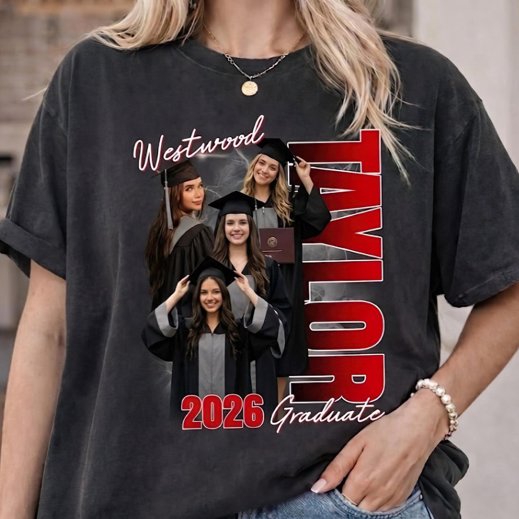 Personalized Graduation Shirt 2026, Custom Bootleg Graduation Gift Idea, Class of 2026 Gift, Family Bootleg Graphic Shirt