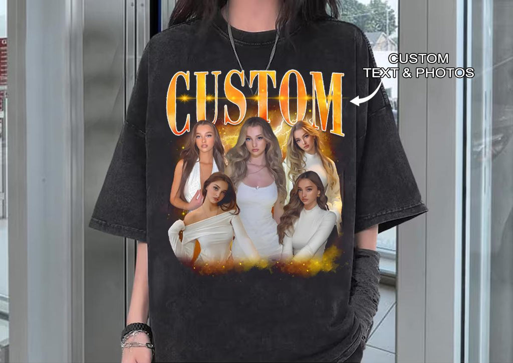 Custom Bootleg Girlfriend Shirt, Personalized Graphic Tee, Retro Style Shirt, Trendy Girlfriend Gift, Custom Art Shirt, Unisex Bootleg Shirt