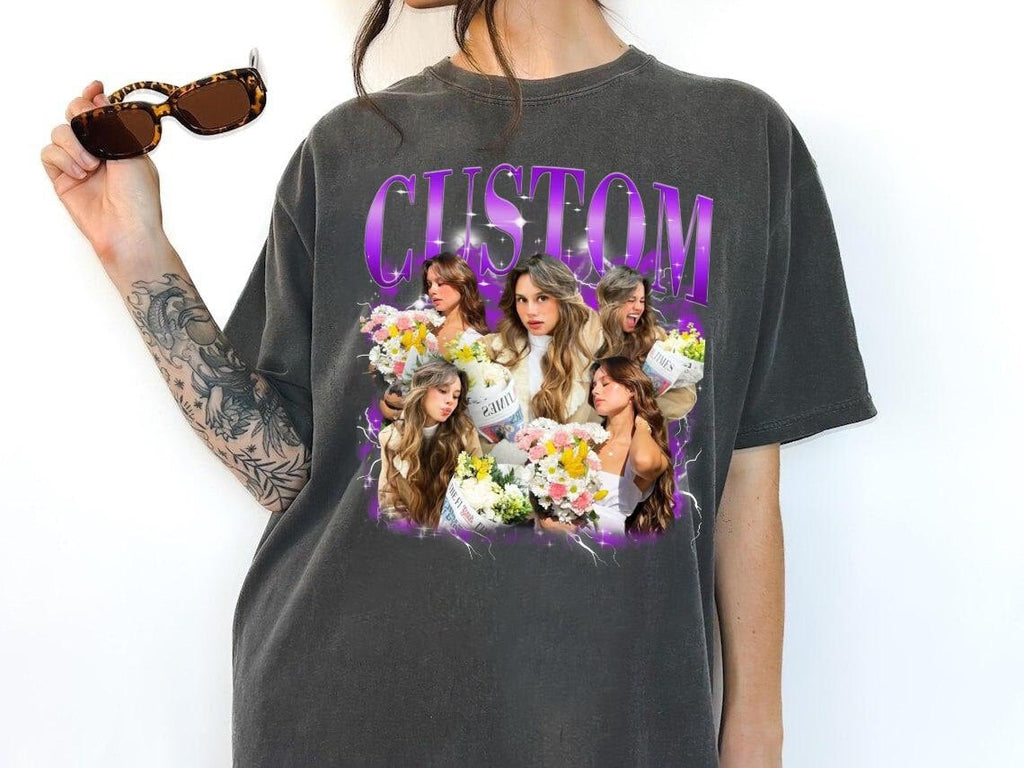 Retro Custom Bootleg Rap Tee, Custom Your Own Bootleg Tee, Custom Your Photo, Insert Your Design, Vintage Graphic 90's Shirt, Custom Bootleg