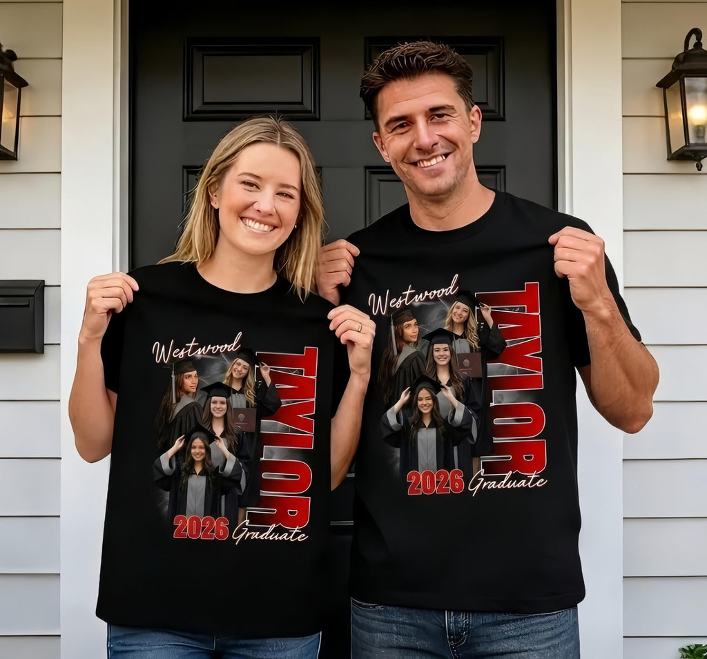Personalized Graduation Shirt 2026, Custom Bootleg Graduation Gift Idea, Class of 2026 Gift, Family Bootleg Graphic Shirt