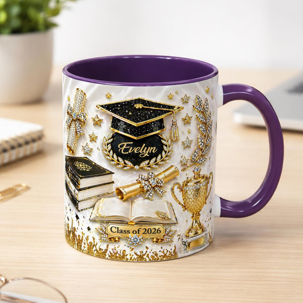 Custom Graduation Mug Class of 2026,Name Grad Coffee Mug,Senior Gift for Her Him,College Graduate Mug Gift For Daughter,Graduation Keepsake