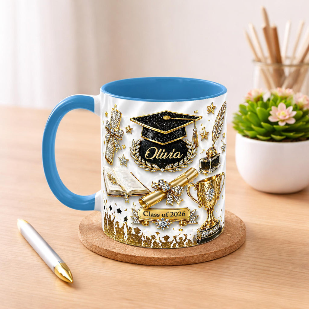 Custom Graduation Mug Class of 2026,Name Grad Coffee Mug,Senior Gift for Her Him,College Graduate Mug Gift For Daughter,Graduation Keepsake