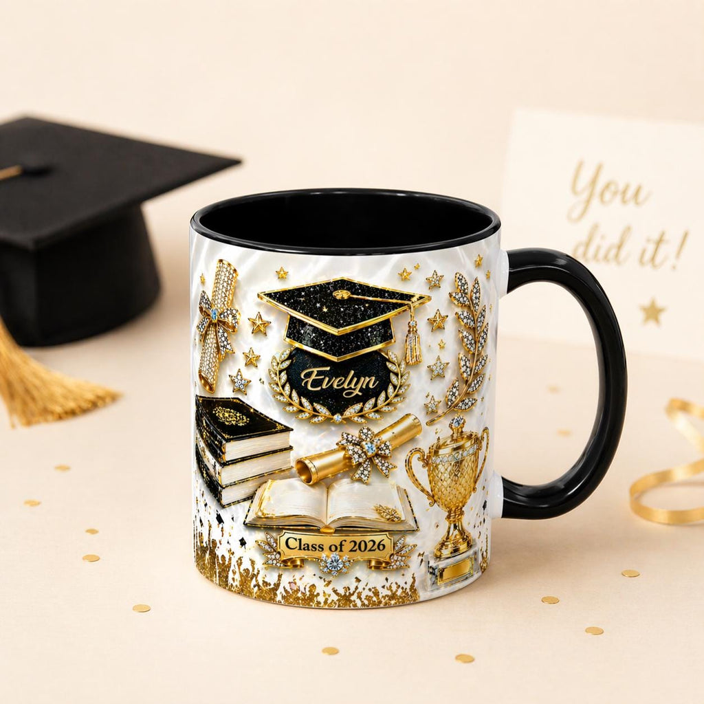 Custom Graduation Mug Class of 2026,Name Grad Coffee Mug,Senior Gift for Her Him,College Graduate Mug Gift For Daughter,Graduation Keepsake
