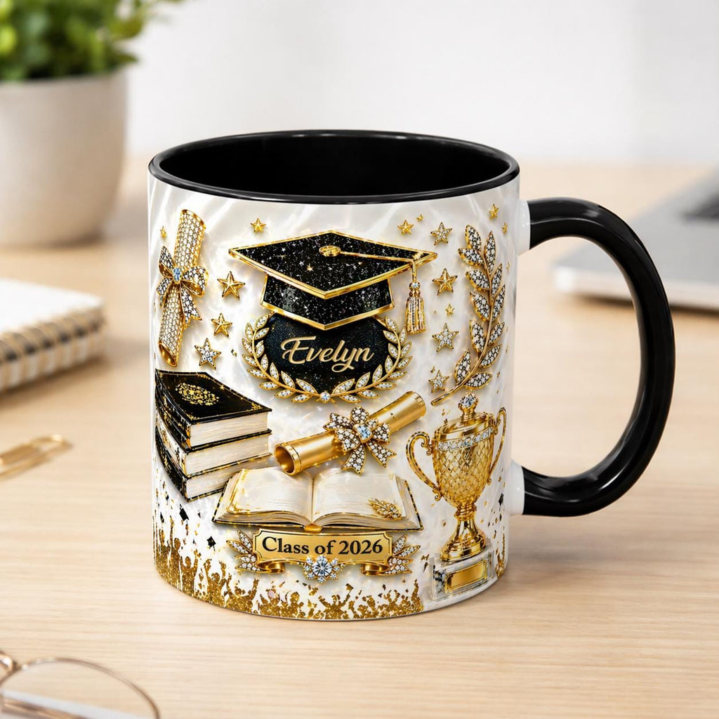 Custom Graduation Mug Class of 2026,Name Grad Coffee Mug,Senior Gift for Her Him,College Graduate Mug Gift For Daughter,Graduation Keepsake