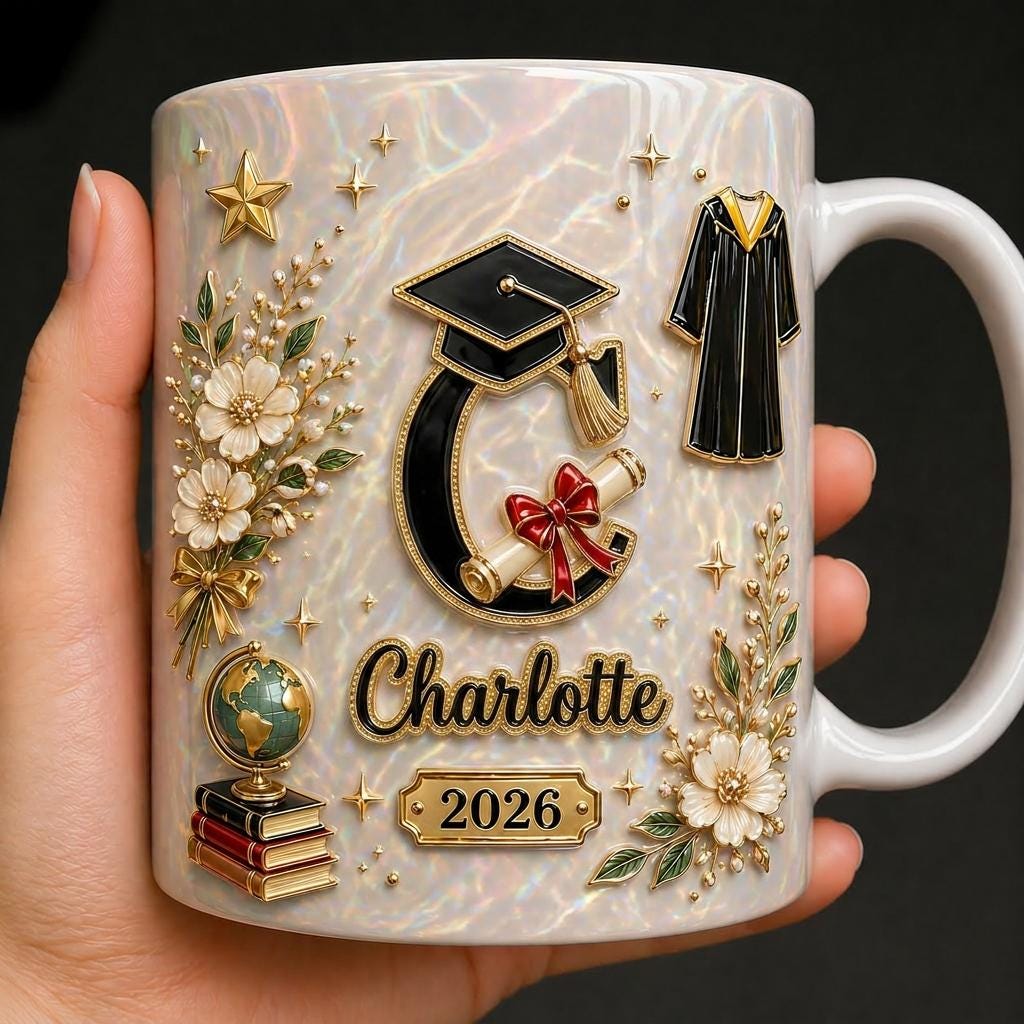 Custom Graduation Mug 2026 with Name, Class of 2026 Keepsake Gift, Personalized Coffee Mug with Gift Box, Graduation Gift for Her