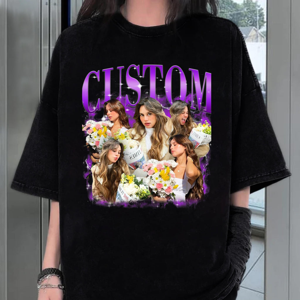 Retro Custom Bootleg Rap Tee, Custom Your Own Bootleg Tee, Custom Your Photo, Insert Your Design, Vintage Graphic 90's Shirt, Custom Bootleg