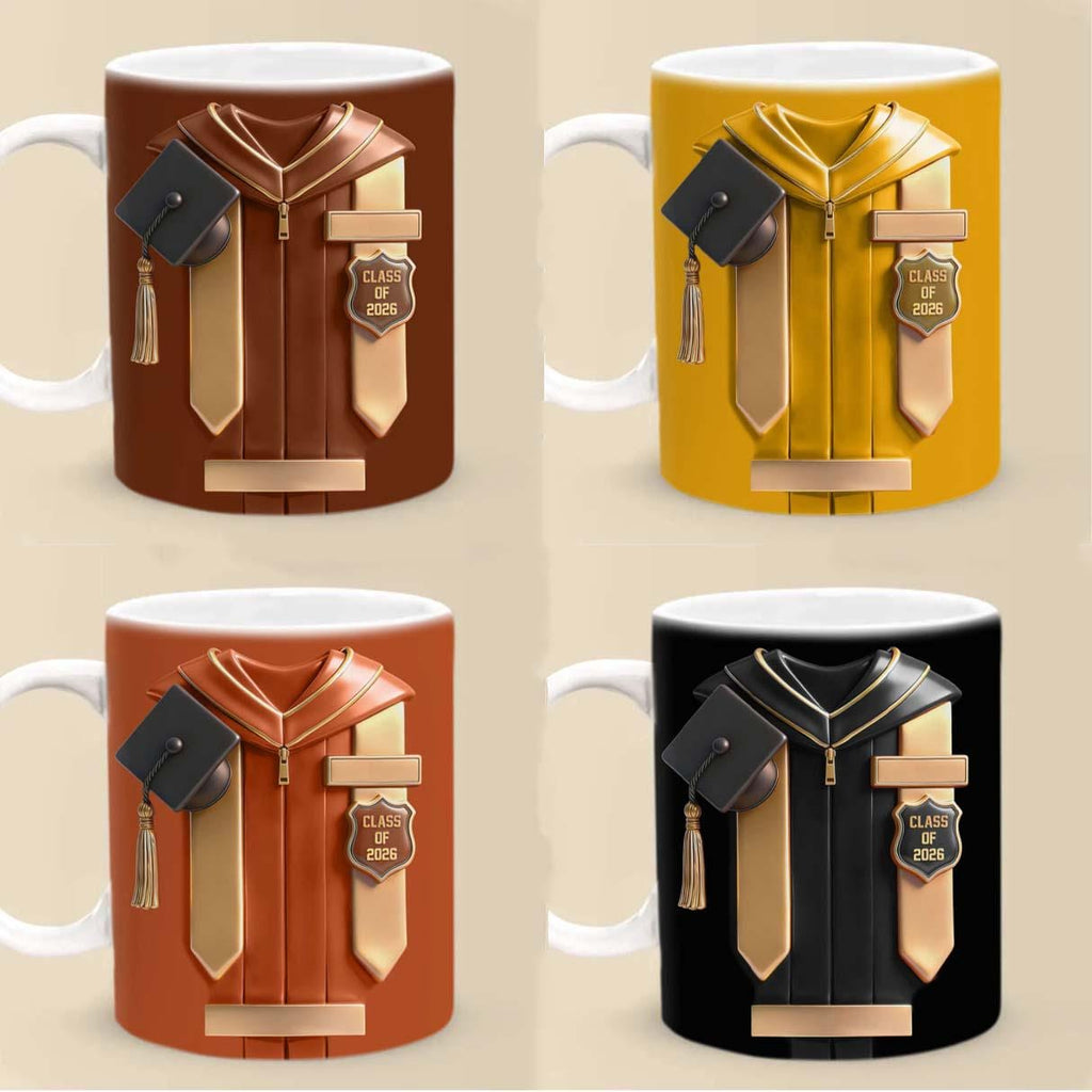 Custom Name Congrats Graduation Coffee Mug, Grads Gift For Son, Daughter From Mom Dad, Class Of 2026, Personalized Graduation, bE213dNd