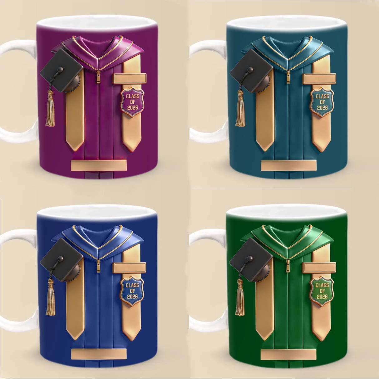 Custom Name Congrats Graduation Coffee Mug, Grads Gift For Son, Daughter From Mom Dad, Class Of 2026, Personalized Graduation, bE213dNd