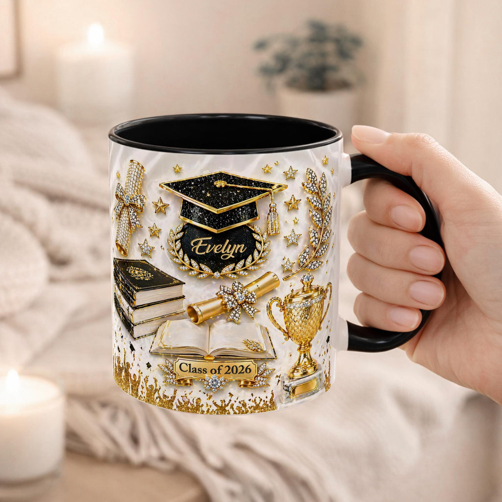 Custom Graduation Mug Class of 2026,Name Grad Coffee Mug,Senior Gift for Her Him,College Graduate Mug Gift For Daughter,Graduation Keepsake