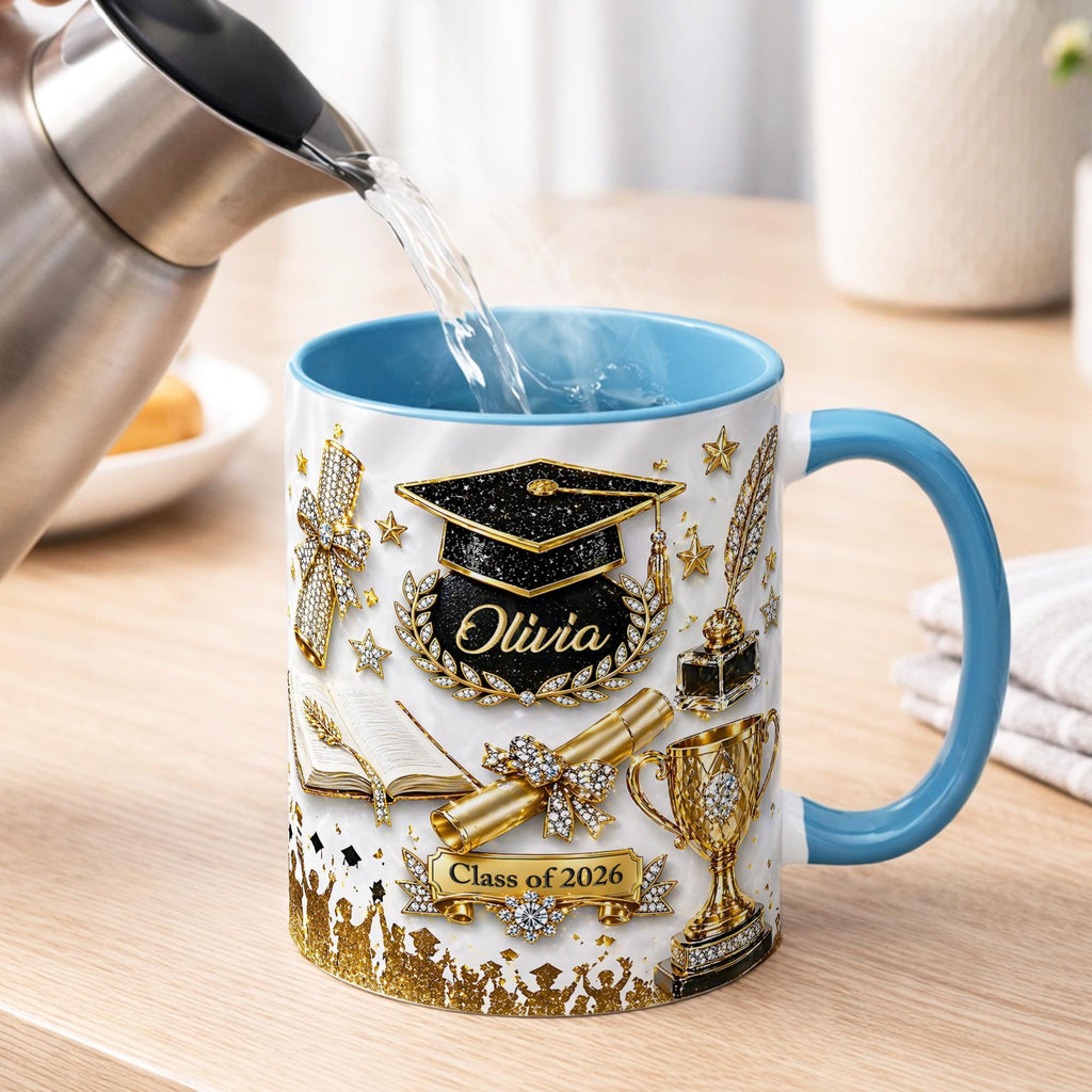 Custom Graduation Mug Class of 2026,Name Grad Coffee Mug,Senior Gift for Her Him,College Graduate Mug Gift For Daughter,Graduation Keepsake