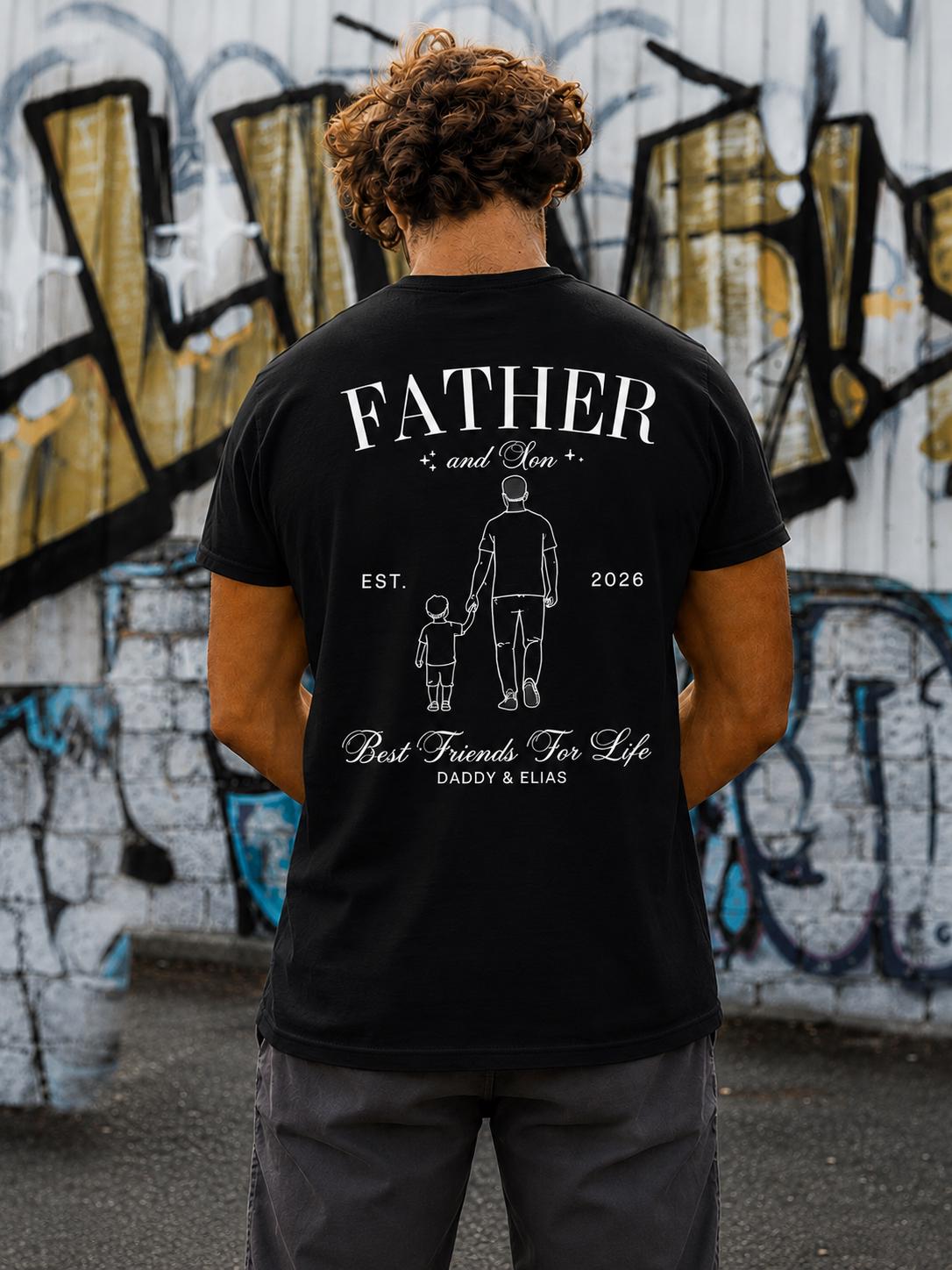 Personalized Father Daughter Comfort Colors Shirt, Matching Dad and Baby Outfit Tee, Best Friends for Life Tee, Family Gift, Gift for Dad