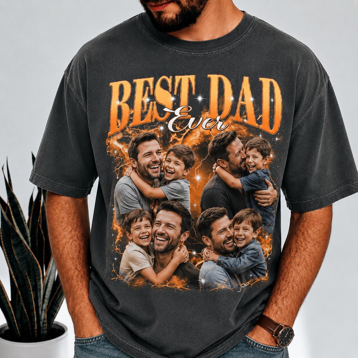 Custom Photo Shirt For Dad, Fathers Day Gifts, Personalized Dad Bootleg Comfort Colors Shirt, Dad Birthday Gifts, Gift for Husband
