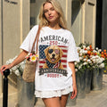 Personalized USA 250th Anniversary Dog Comfort Colors Shirt, Custom Pet Photo Tee, Patriotic 4th Of July Gift for Dog Lovers