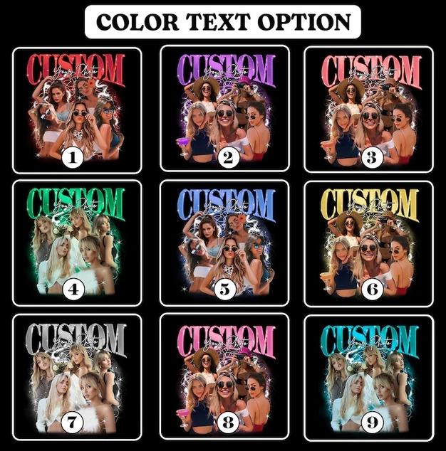 Custom Girlfriend Face Comfort Colors Shirt, Vintage 90s Bootleg Tee, Personalized Photo Graphic Shirt, Custom Birthday Gift