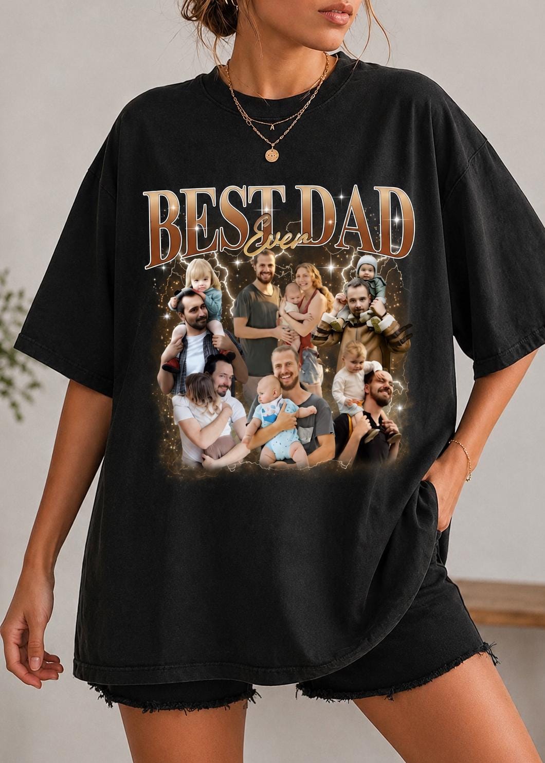 Custom Bootleg Best Dad Ever Comfort Colors Shirt, Personalized Daddy Tee, Father’s Day Family Gift, Matching Dad & Kids Tshirt