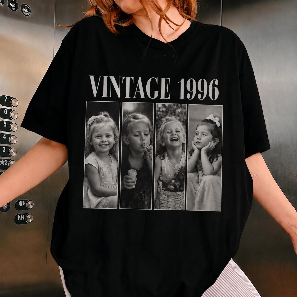Personalized Vintage Photo And Year Comfort Colors Shirt, Custom Picture Birthday Tee, Retro 30th Birthday Gift, 40th Birthday Gift