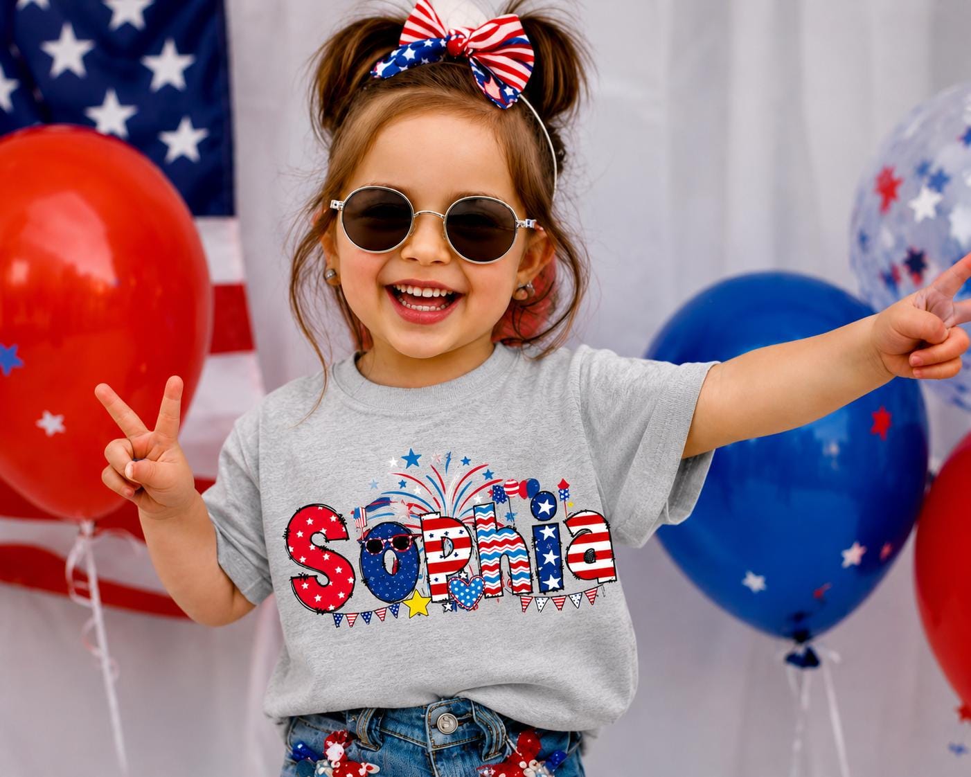 Personalized 4th of July Family Shirts, Custom USA Patriotic Tees, Matching Family Independence Day Outfit, Name Kids Adult Tshirts