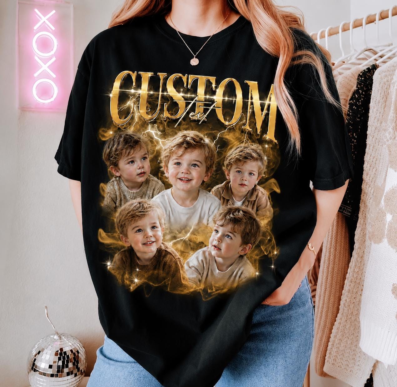 Personalized Bootleg Baby Collage Shirt, Custom Kids Photo Shirt, Personalized Photo Comfort Colors Shirt, Family Gift Shirt, Vintage Style